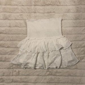 White Isabelle's Cabinet Ruffle Skirt
